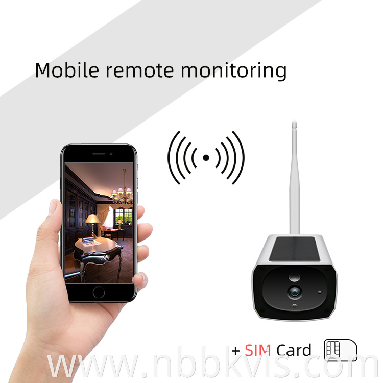 Solar GSM Sim Card 4G Network Infrared Night Vision PIR CCTV Webcam
